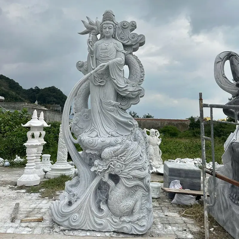Tượng Quan Âm Ngự Long cưỡi rồng
