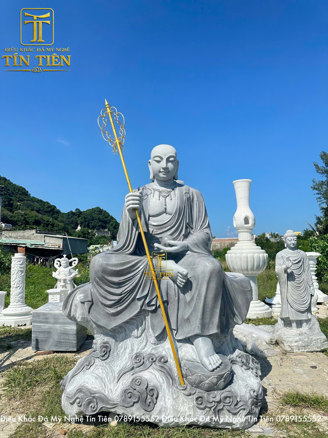 Tượng Địa Tạng Vương Bồ Tát Bằng Đá