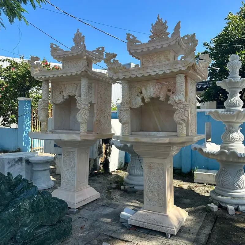 Bàn Thờ Thiên Bằng Đá Vàng Tự Nhiên