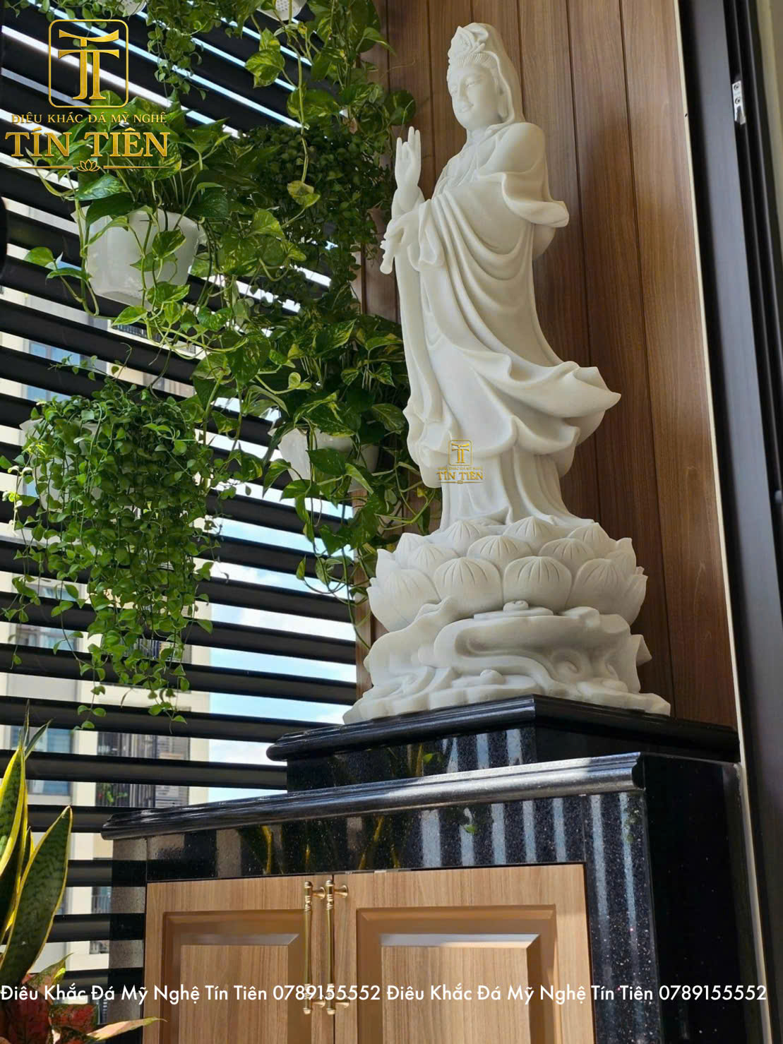 Tượng Quan Thế Âm bồ tát bằng đá nguyên khối tự nhiên Tượng Quan Thế Âm bồ tát bằng đá nguyên khối tự nhiên